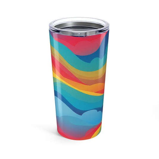 20oz Stainless Steel Tumbler With Double Wall Vacuum Insulation Spill Resistant Printed Travel Mug For Hot Cold