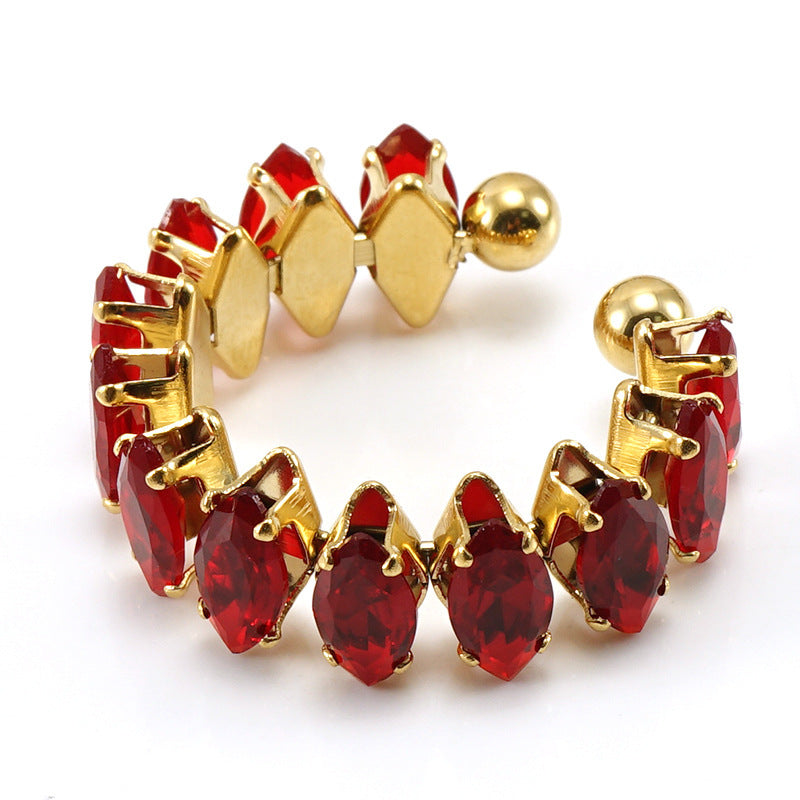 Stainless Steel Diamond Ring For Women Special Interest Design Elegant Jewellery With Brilliant White Diamonds