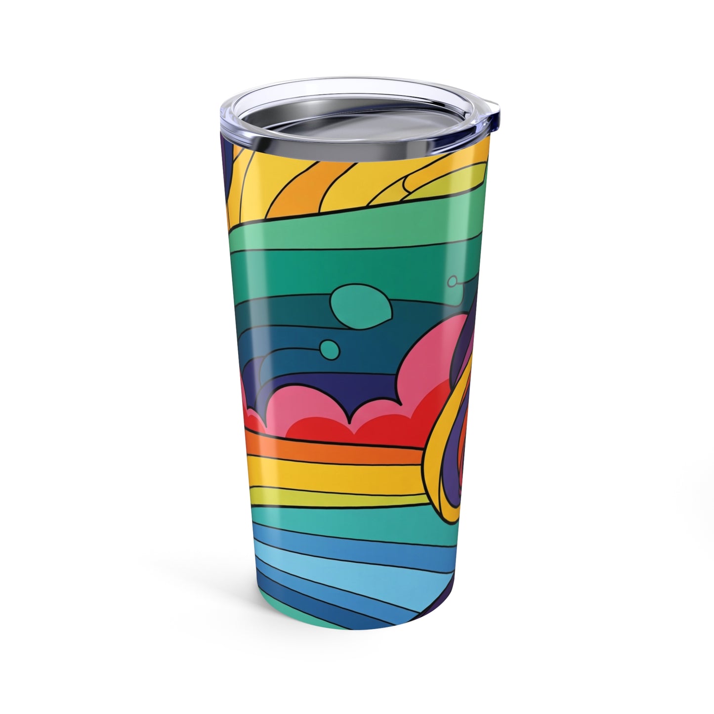 20Oz Stainless Steel Tumbler With Double Wall Insulation Spill Resistant Beverage Container Dishwasher Safe Long