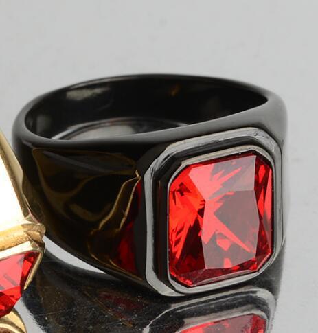 Women's Titanium Steel Ring Electroplated Black Gold Zircon Accent Durable Fashion Commuting Statement Jewelry