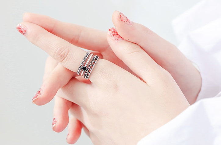 Copper Adjustable Open Ring For Women Retro Fashion Jewelry Anniversary Gift For Birthdays And Elegant Festivals