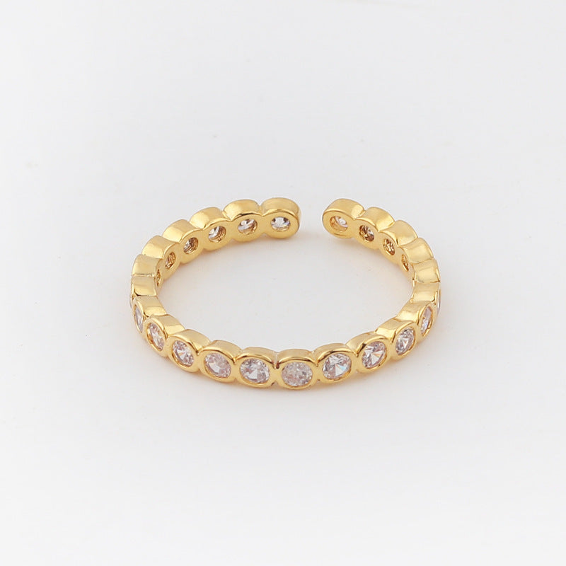 Womens Adjustable Devils Eye Ring With Color Zircon Stones Copper Geometric Dripping Design For Everyday Wear Today