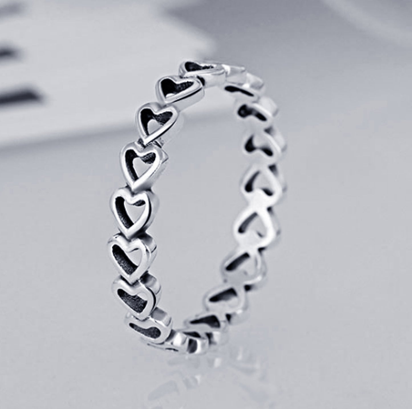 Womens Hollow Heart Ring Korean Fashion Electroplated Copper Peach Color Delicate Elegant Jewelry For Everyday Wear