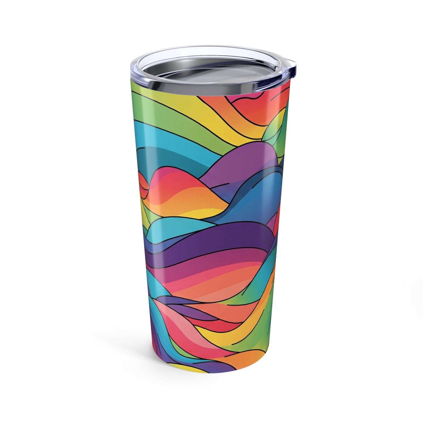 20 Oz Stainless Steel Water Bottle With Double Wall Vacuum Insulation And Spill Resistant Printed Travel Mug