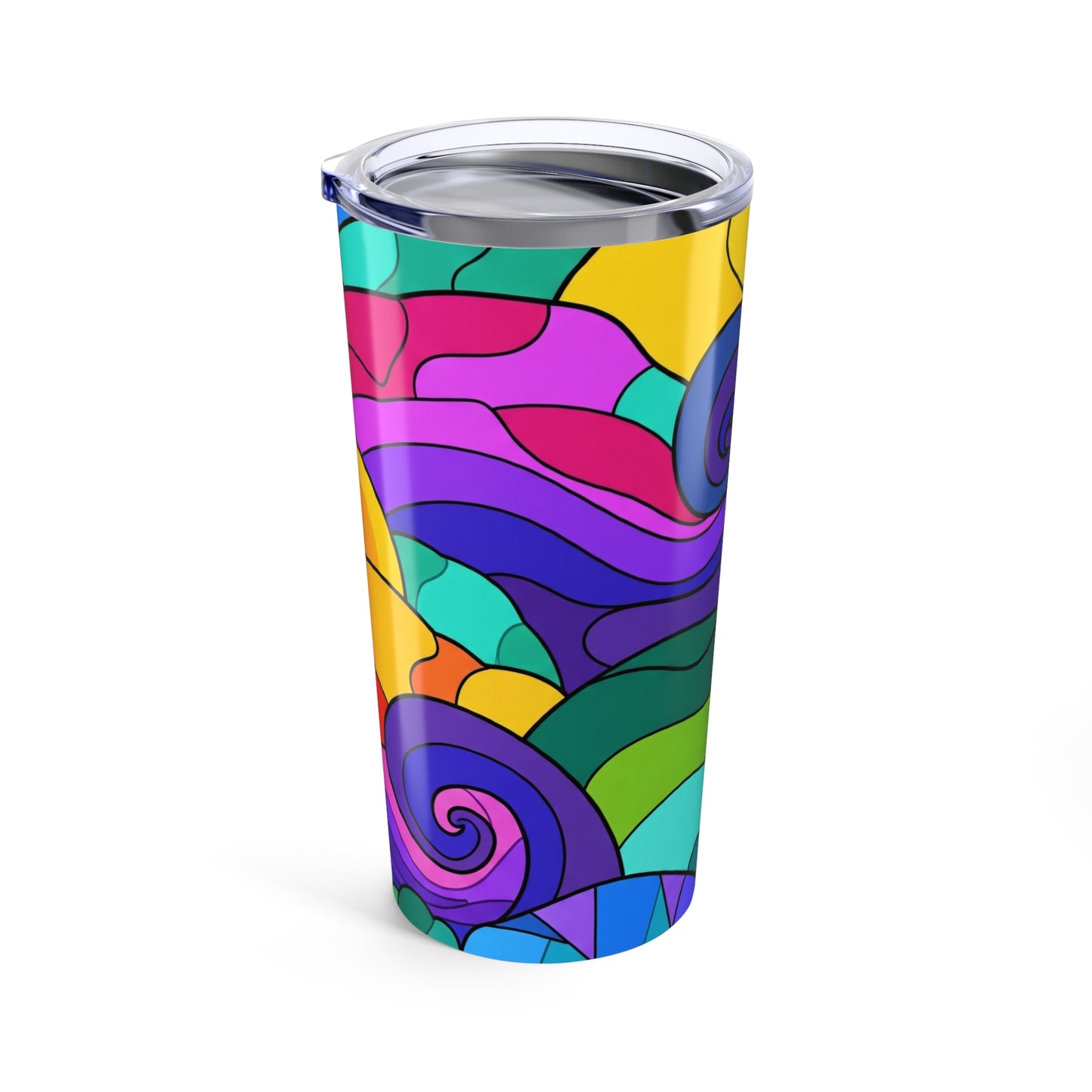 20oz Stainless Steel Tumbler With Printed Design Double Wall Vacuum Insulated Leak Proof Thermal Coffee Mug Durable
