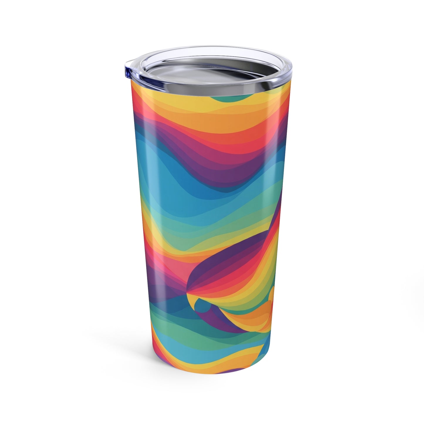 20oz Stainless Steel Tumbler With Vibrant Printed Design Double Wall Insulation Keeps Beverages Hot Or Cold On The
