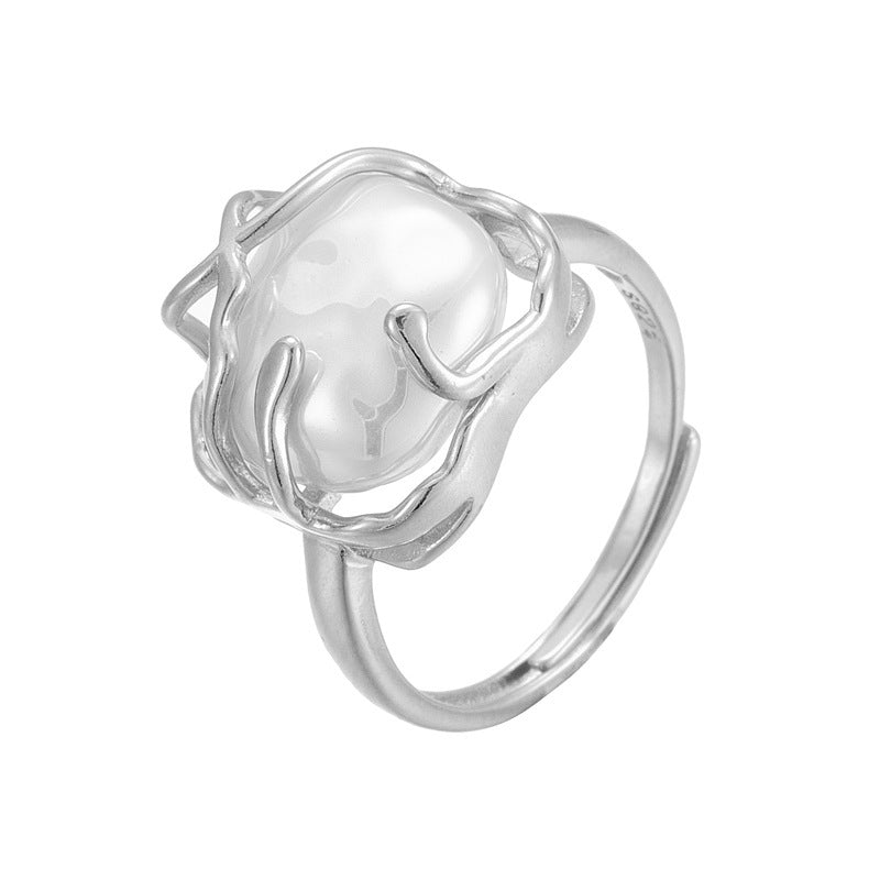 Electroplated Copper Ring With Geometric Design Cross Crown Wings Non Fading Finish Trendy Jewelry Popular Elements