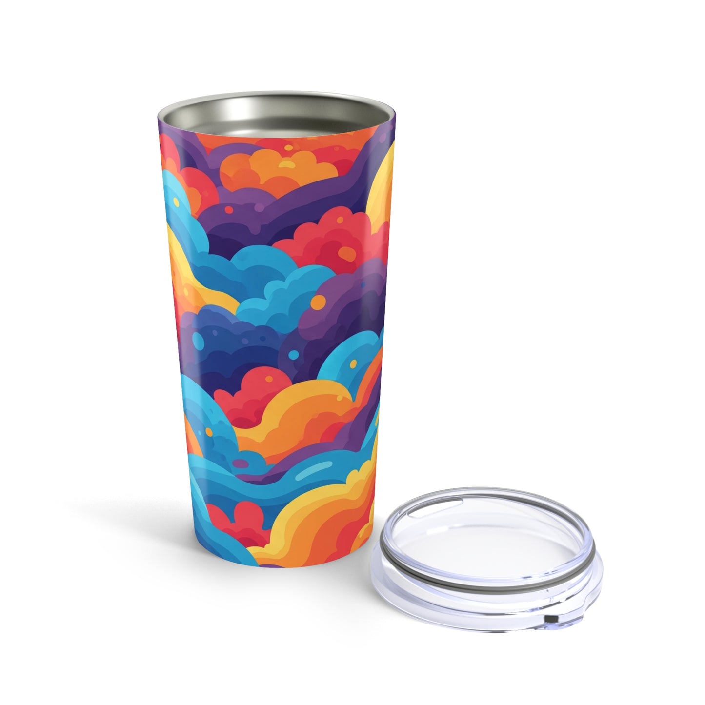 20oz Stainless Steel Tumbler With Double Wall Vacuum Insulation Spill Resistant Printed Art For Hot And Cold