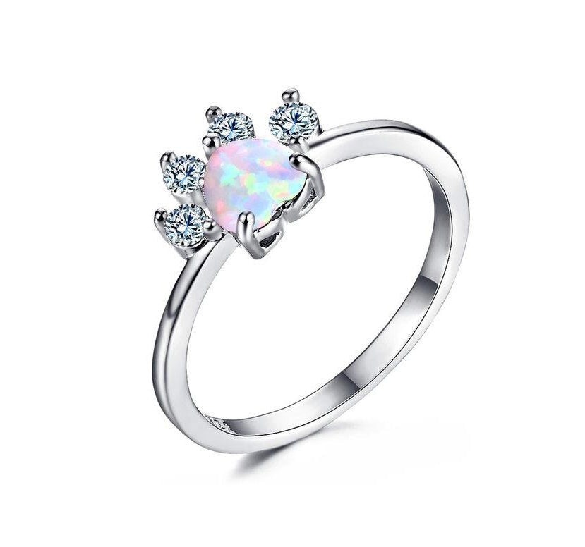 Rose Gold Footprint Ring Hand Ornament Jewelry Elegant Delicate Design Fashion Accessory Gift For Women Manual