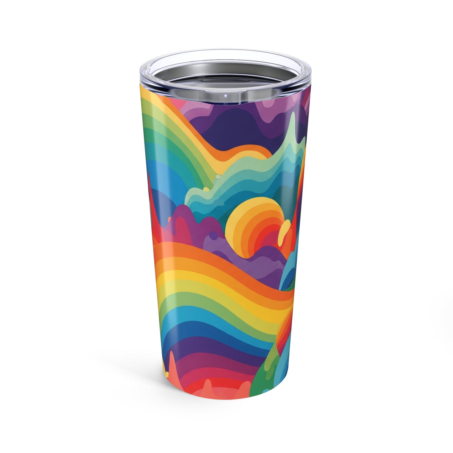 20oz Stainless Steel Tumbler With Printed Artwork Double Wall Vacuum Insulated Leak Proof Spill Resistant Travel