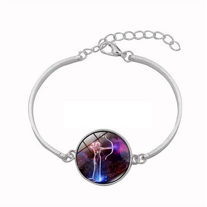 Womens Celestial Bracelet Time Pendant Adjustable Alloy Chain Constellation Theme Gift With Extender 17cm 5 cm