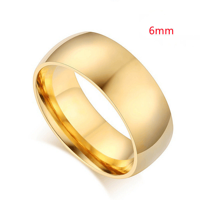 Unisex Stainless Steel Ring For Couples U Shaped Geometry Design Wedding Birthday Celebration Gift Widths 4mm 6mm 8mm