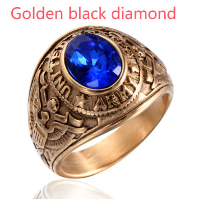 Personality Titanium Steel Army Ring for Men Handcrafted Geometric Style Durable Band Modern Masculine Ring US