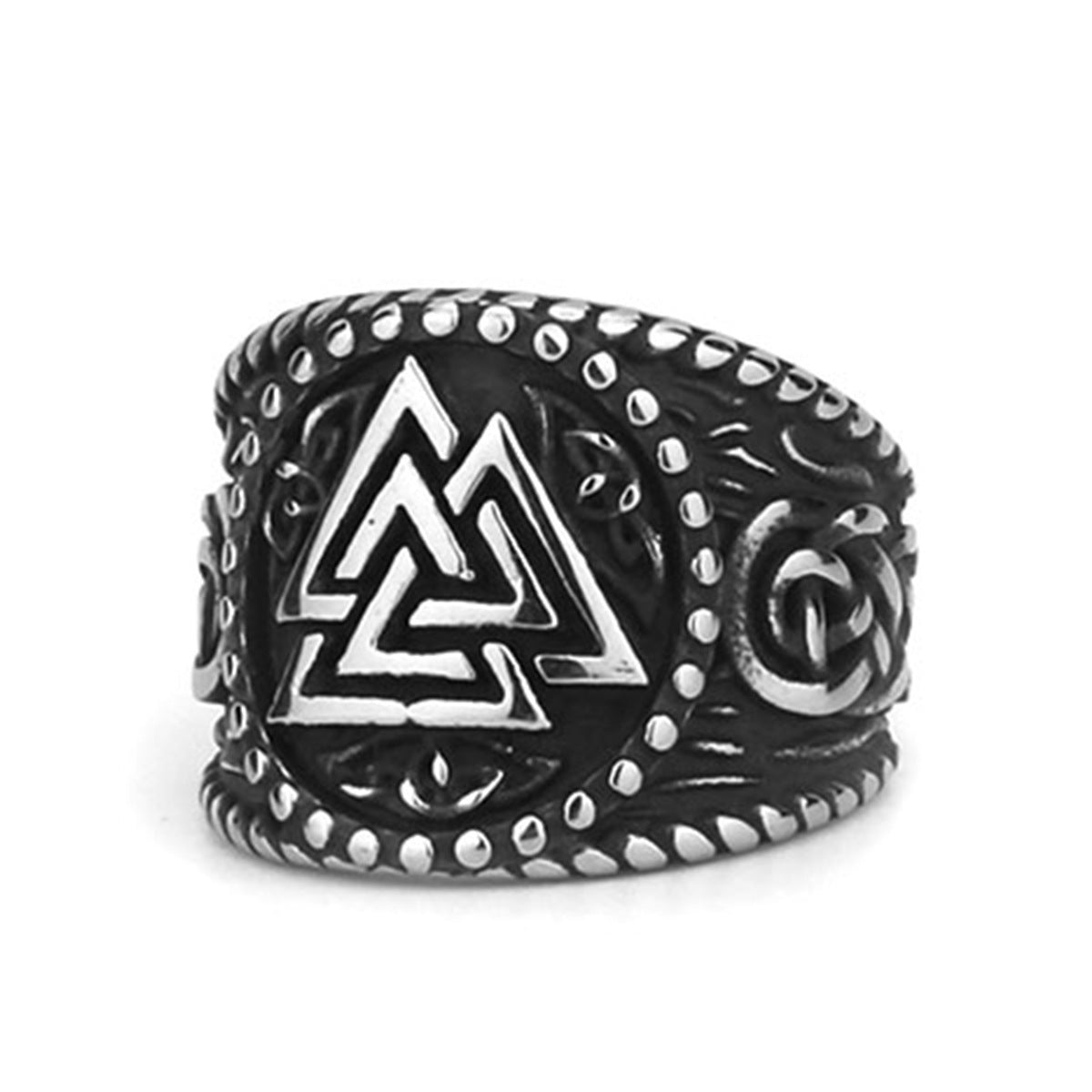 Mens Hip Hop Style Titanium Steel Ring Polished Geometric Irregular Design Daily Wear Jewelry Accessory Classy