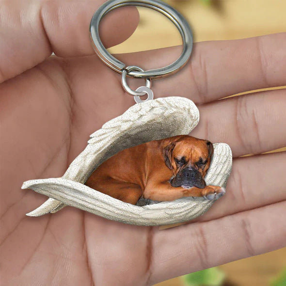 Dog Keychain Acrylic Fashion Accessory With Single Sided Printing Durable Key Ring 4 5 CMs Gift For Dog Lovers