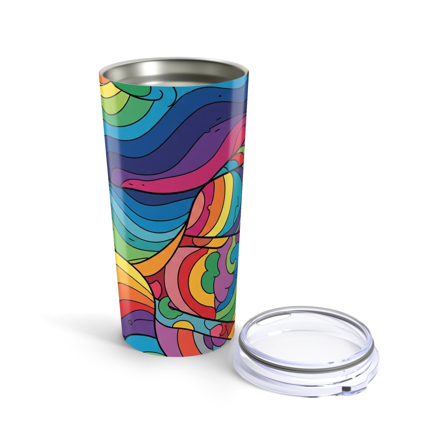 20 Oz Stainless Steel Travel Mug With Double Wall Vacuum Insulation Leak Proof Beverage Tumbler BPA Free