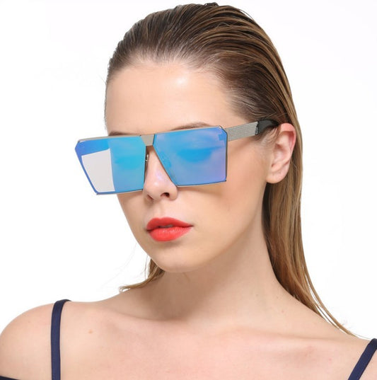 Womens Polarized Square Sunglasses UV400 Protection Trendy Fashion Eyewear Metal and Plastic Frame TAC Lenses Durable