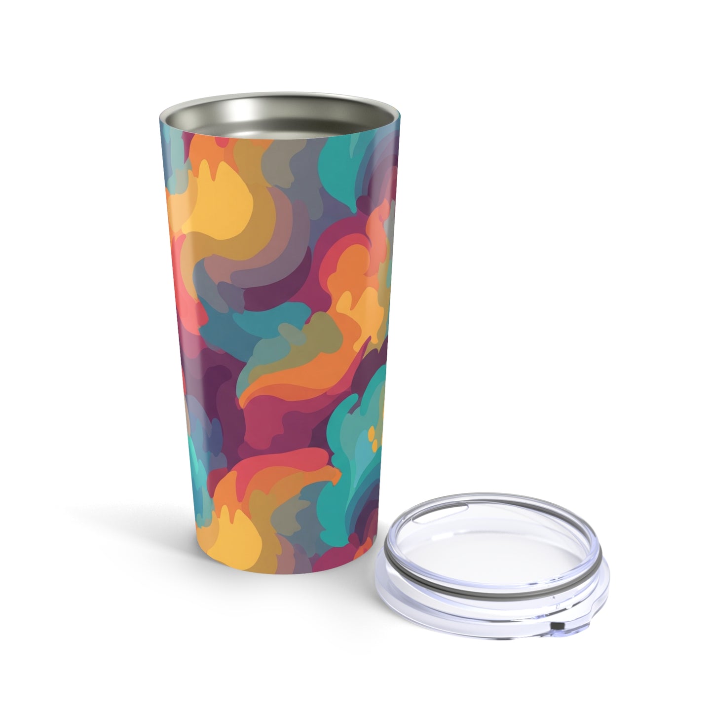 20oz Stainless Steel Tumbler With Printed Design Double Wall Vacuum Insulated Spill Resistant Hot Cold Dishwasher