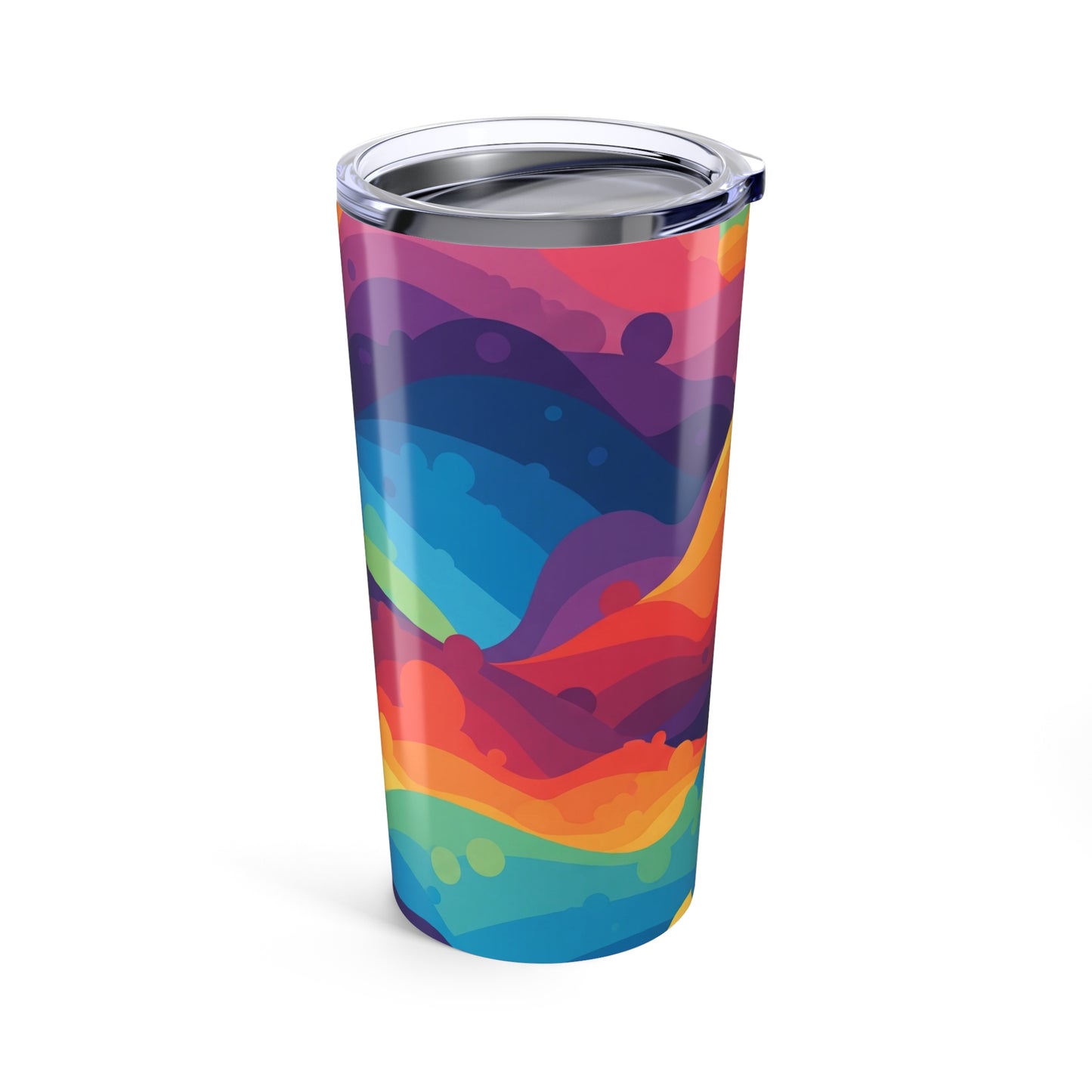 20 Ounce Stainless Steel Tumbler With Double Wall Vacuum Insulation Spill Resistant Printed Travel Mug For Hot Or
