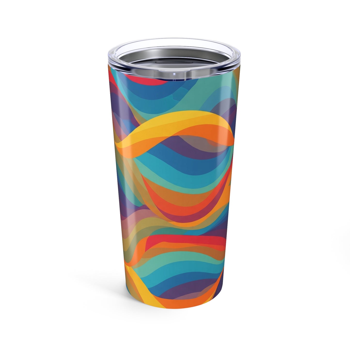 20Oz Stainless Steel Tumbler With Printed Design Vacuum Insulated Spill Proof Travel Mug For Hot And Cold Drinks