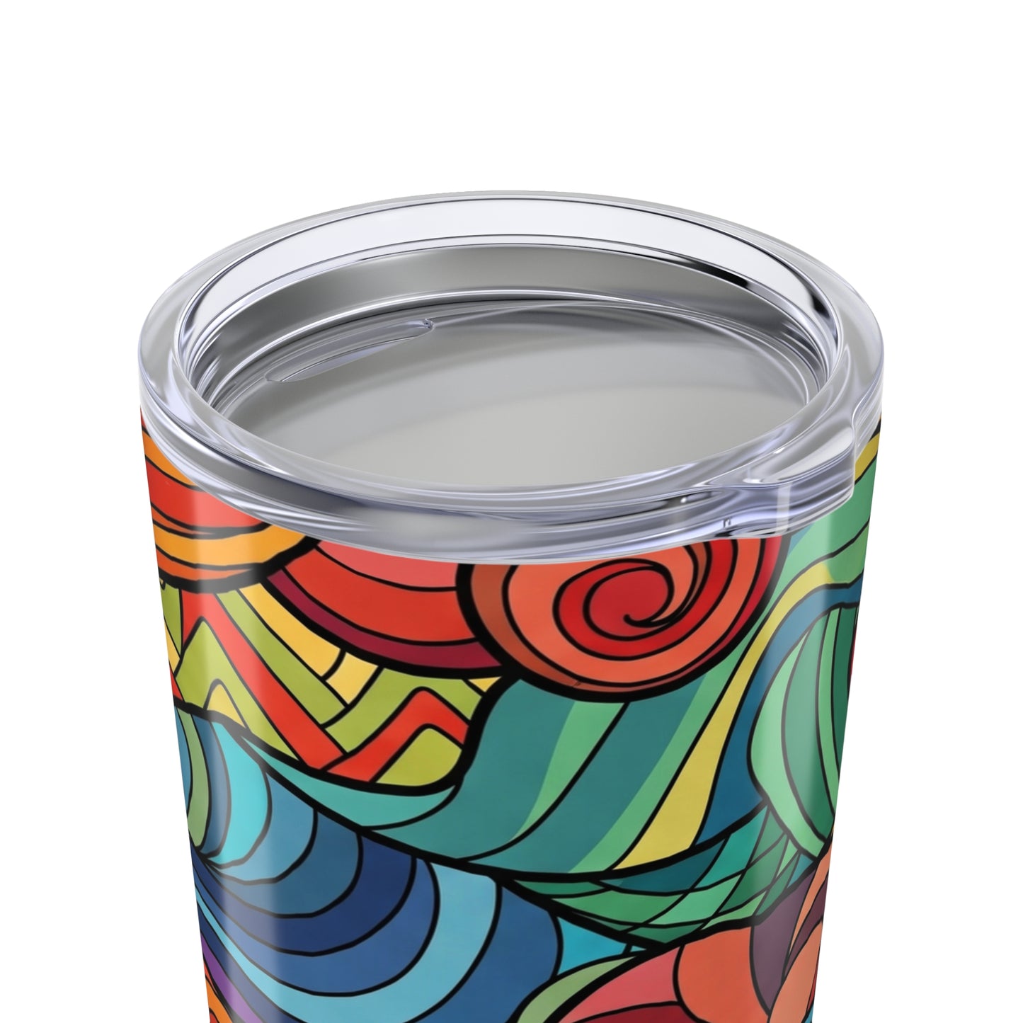 20oz Stainless Steel Tumbler With Printed Design Double Wall Vacuum Insulated Travel Mug Spill Resistant Coffee Cup