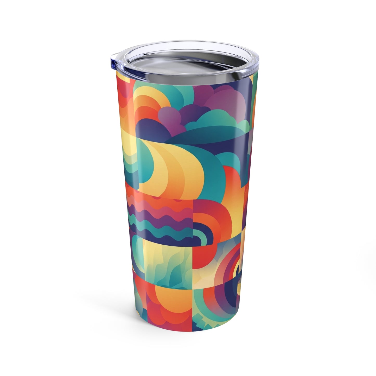 20oz Stainless Steel Travel Mug With Double Wall Insulation Leak Proof Printed Design And Durable Lid For Hot