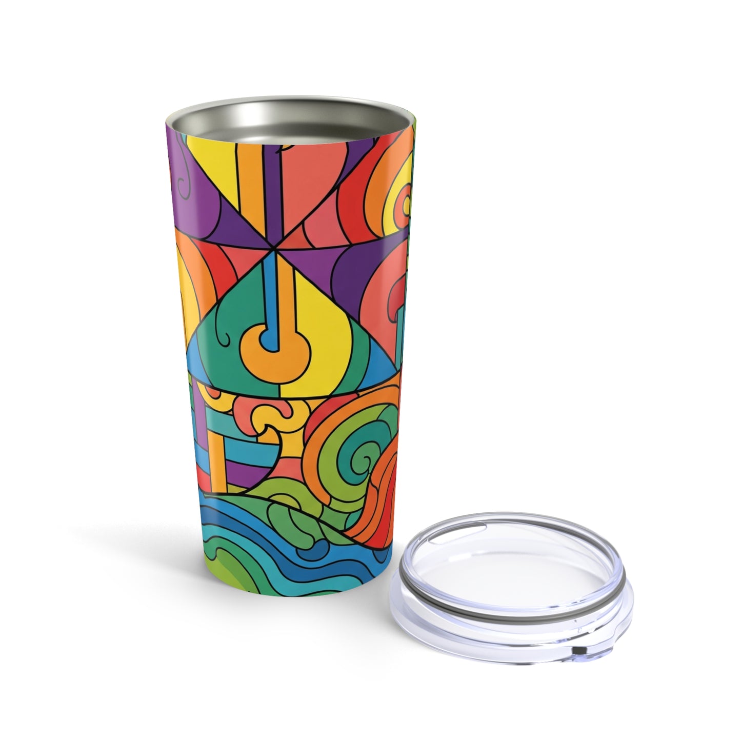 20oz Stainless Steel Tumbler With Double Wall Vacuum Insulation Spill Resistant Keeps Hot Or Cold Drinks