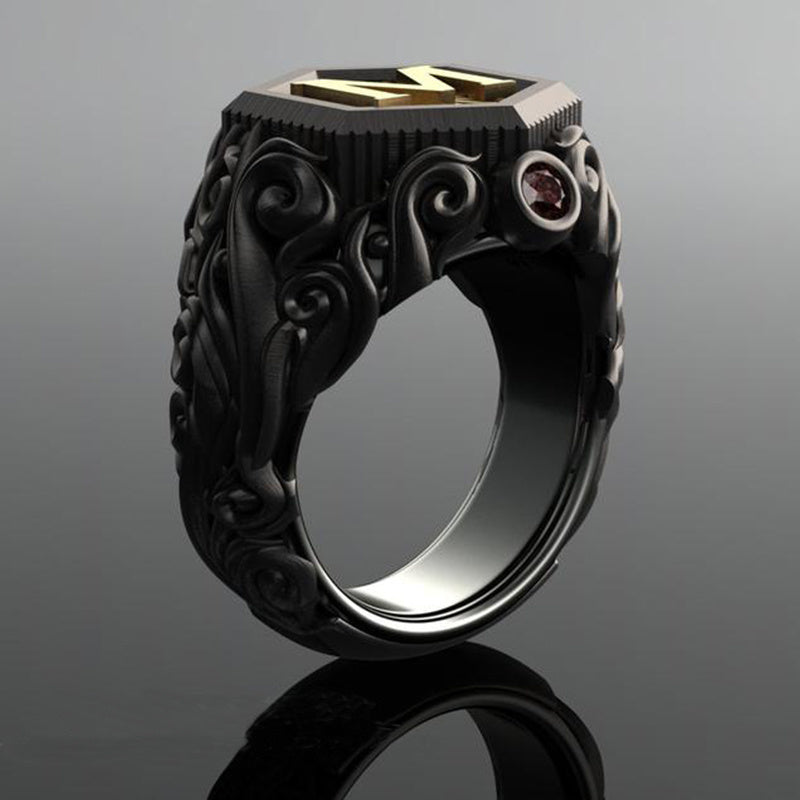 Personalized Carved Decorative Rings Alloy Leaves European American Style Gift For Birthday Packaged Separately