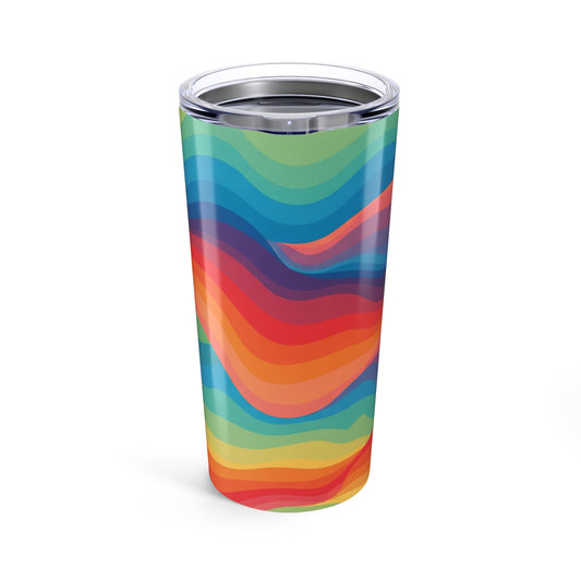 20oz Stainless Steel Printed Tumbler With Double Wall Vacuum Insulation Travel Mug Spill Resistant Thermal Cup