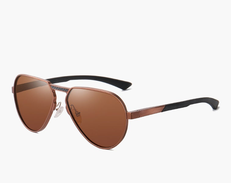 Polarized Sunglasses For Men And Women Aluminum Magnesium Alloy Frame Large Metal Frame TAC Lenses UV Protection