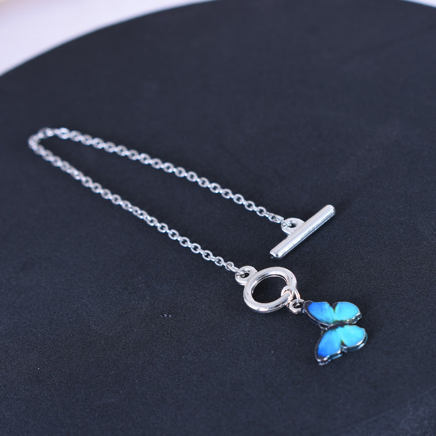 Butterfly Insect Design Alloy Buckle Bracelet For Women Electroplated European Fashion Jewelry Charm Adjustable