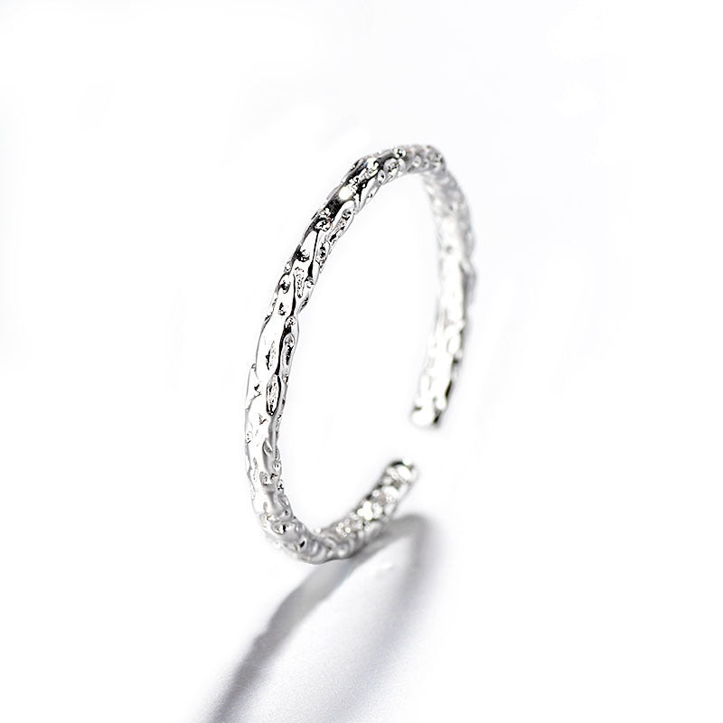 Womens Double Finger Geometric Ring Copper Jewelry Gift