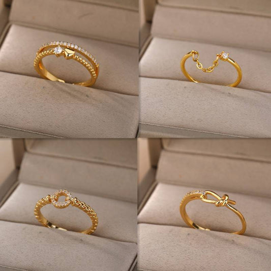 Womens Adjustable Zircon Ring Copper Jewelry For Women Elegant Sparkle For Daily Wear And Party Accessory Everyday