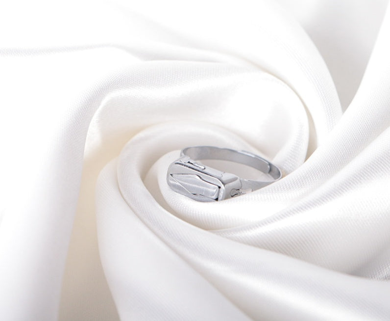 Stainless Steel Ring Simple Design Personal Protection Ring Fashionable Everyday Wear Festival Accessory Items