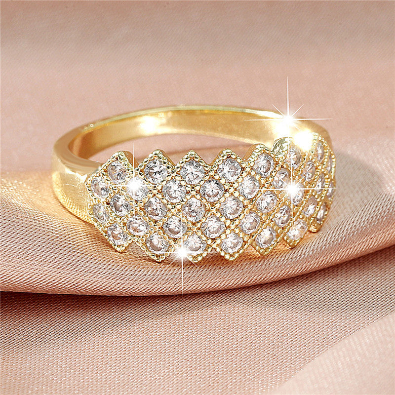 Copper Couple Rings Retro Starry Geometric European American Promise Engagement Ring Set For Couples And Gifts