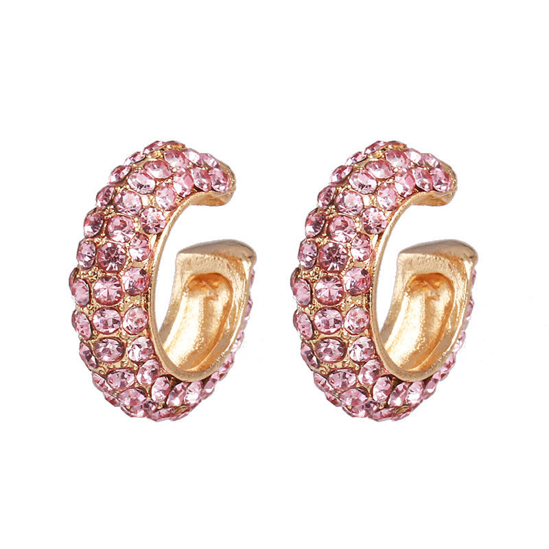 Vintage Alloy Clip On Earrings Zircon For Women And Girls Secure Lightweight Comfort No Piercing For Everyday