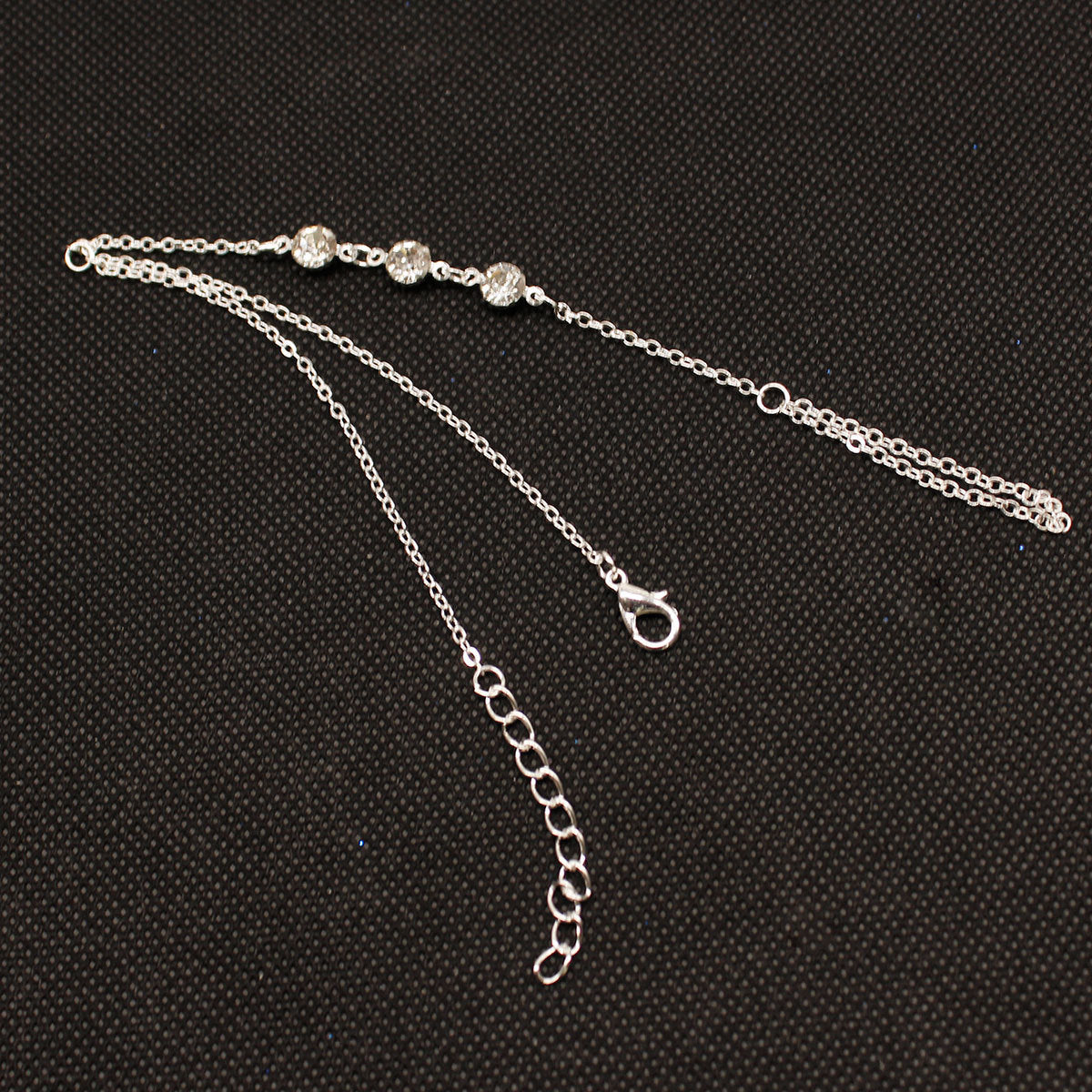 Womens Bracelet With Crystal Inlays Adjustable Hand Ring Chain Geometric Designs AlloyMetal GiftFor Her Fashion