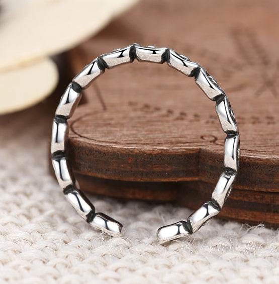 Sterling Silver Ingot Ring With Korean Inspired Design Durable Fashion Jewelry For Women Statement Accessory Everyday