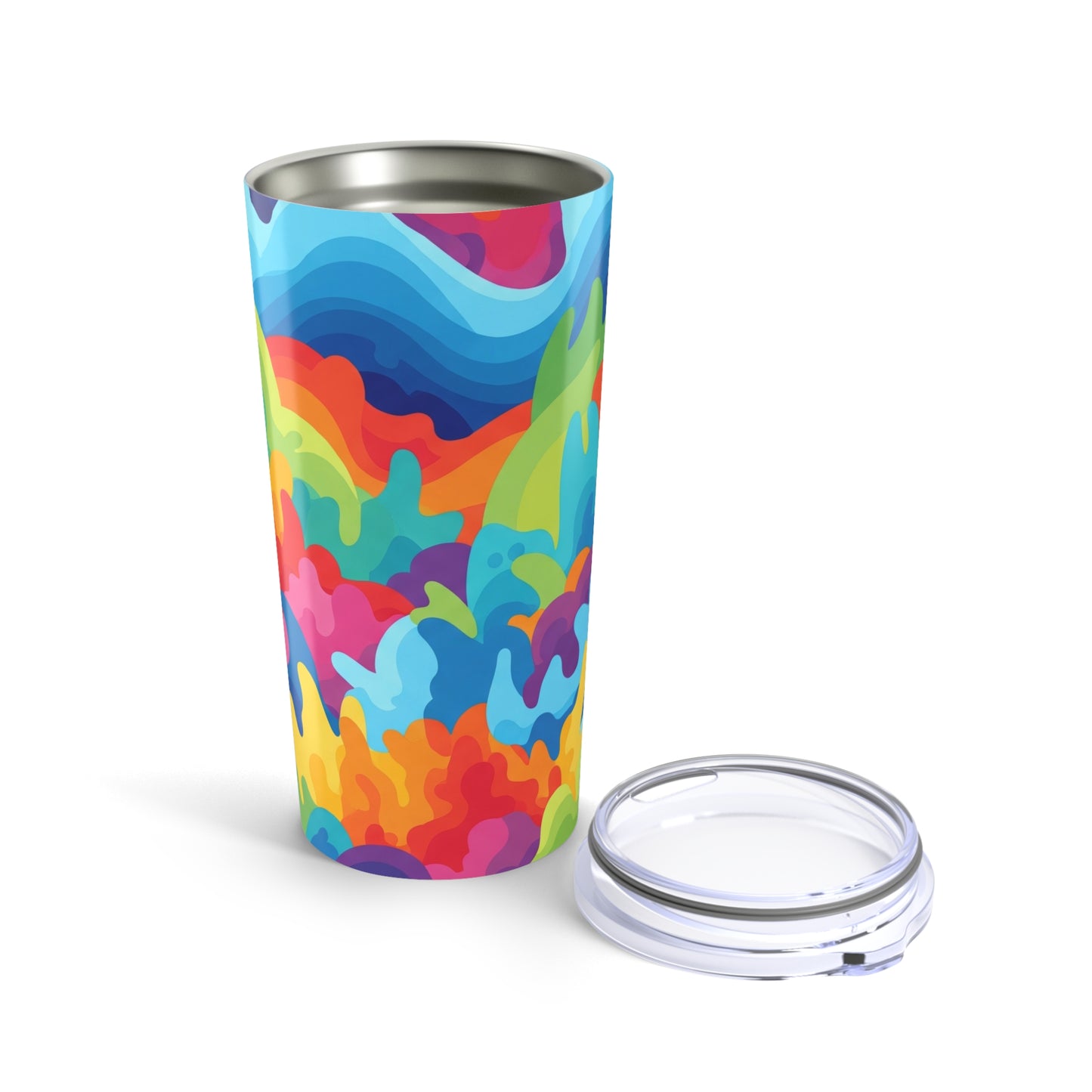 20oz Stainless Steel Tumbler With Double Wall Vacuum Insulation Travel Mug Spill Resistant Hot Cold Beverage Cup