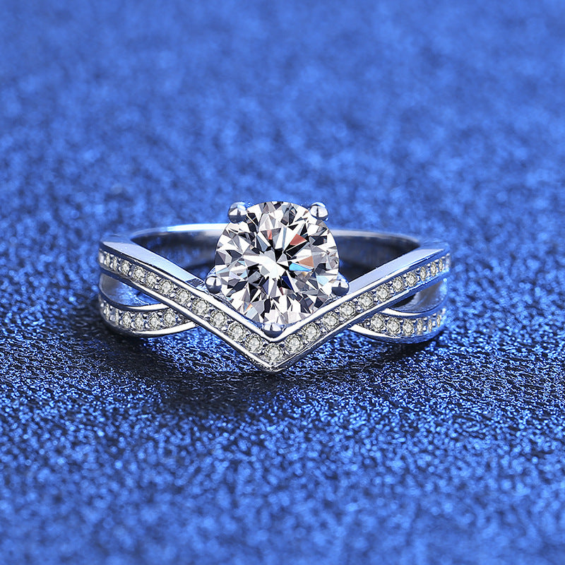 Gold Plated Crown Ring With Artificial Gems Adjustable Gift