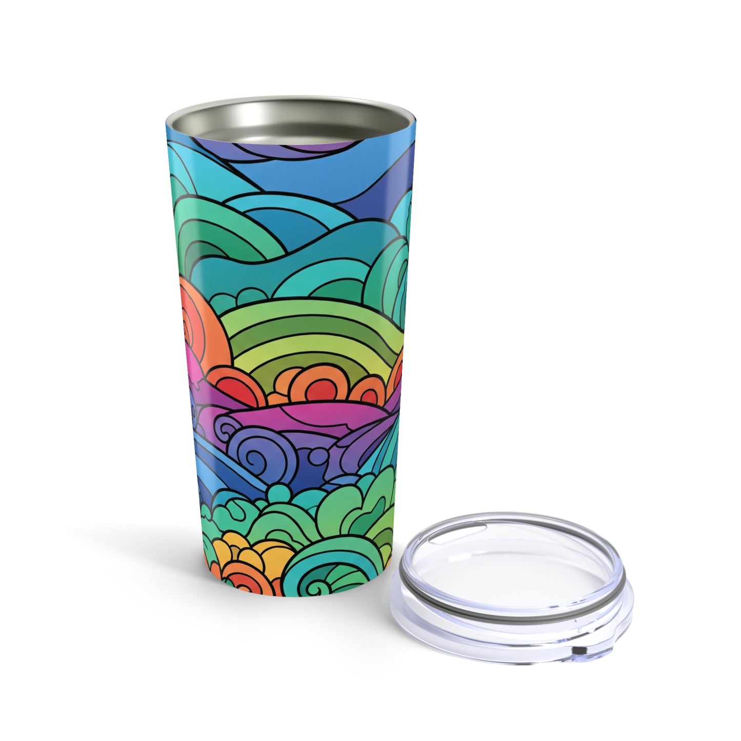 20 Ounce Stainless Steel Tumbler With Double Wall Vacuum Insulation Spill Resistant BPA Free Hot Cold Mug For