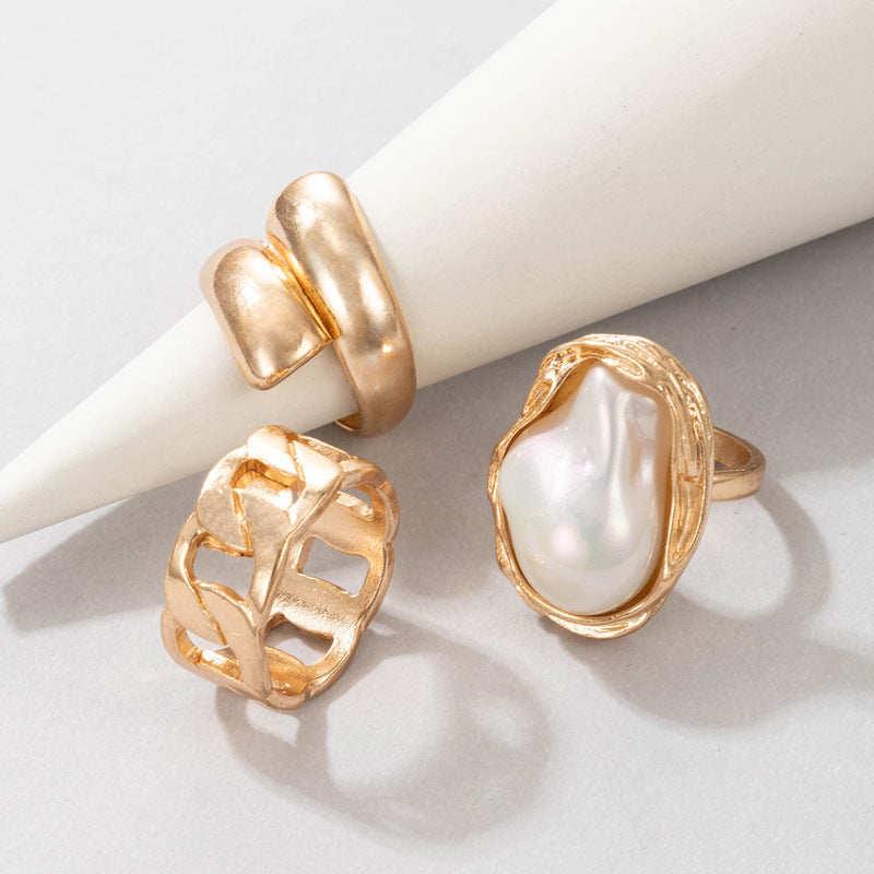 Womens Geometric Ring Set Diamond Wings C Alloy Rings