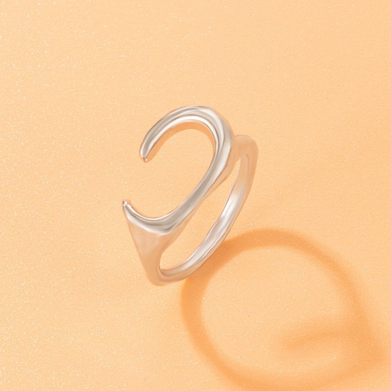 Butterfly Geometric Ring Set 4 Piece Alloy Electroplated Fashion Jewelry Accessory Gift for Women Versatile Gift Idea