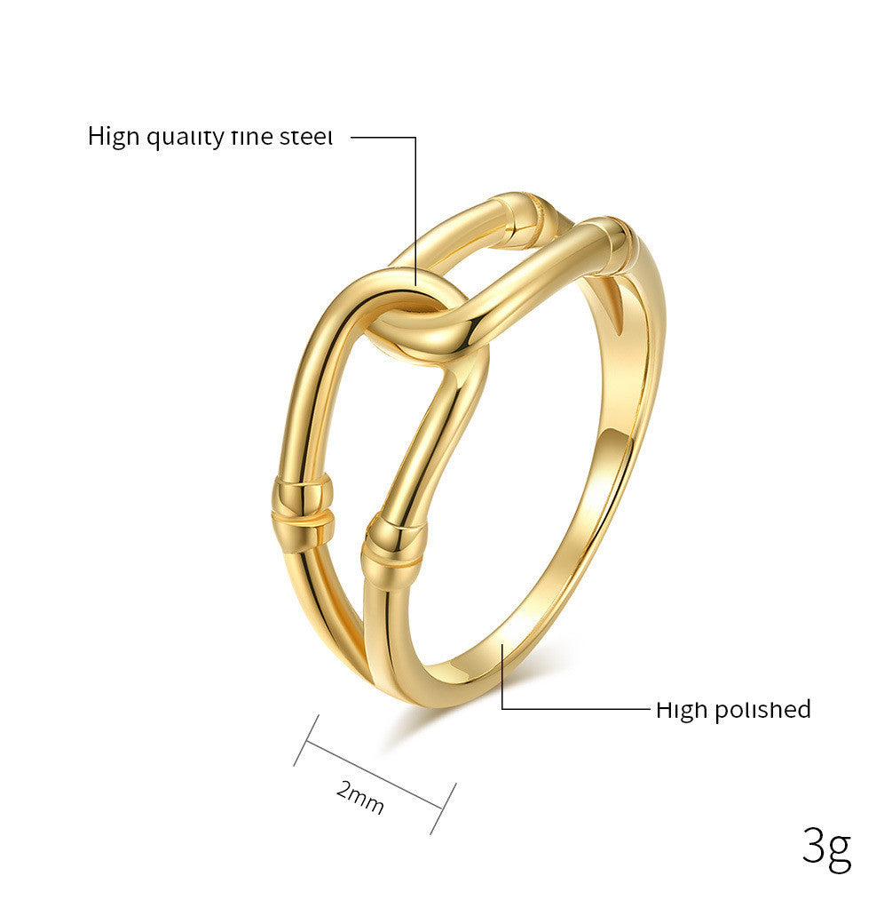 Simple Temperament Stainless Steel Ring Personalized Proposal For Festive Occasions And Gifts For Stylish Wear