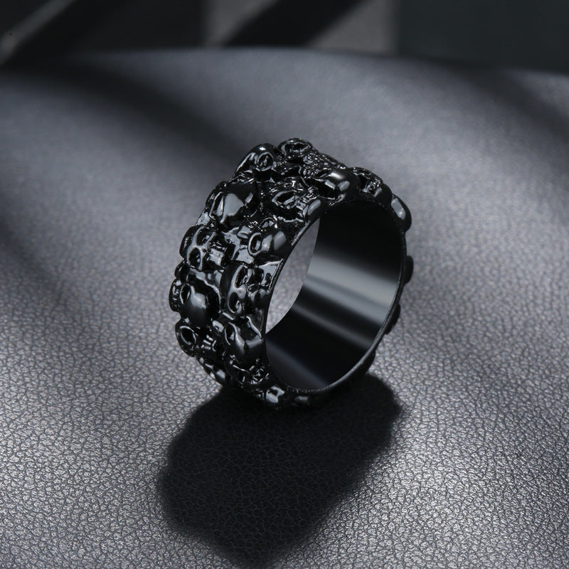 Unisex Vintage Geometric Skull Ring Alloy Band Intricate Animal Zodiac Design Individually Packed Size 7 10 11