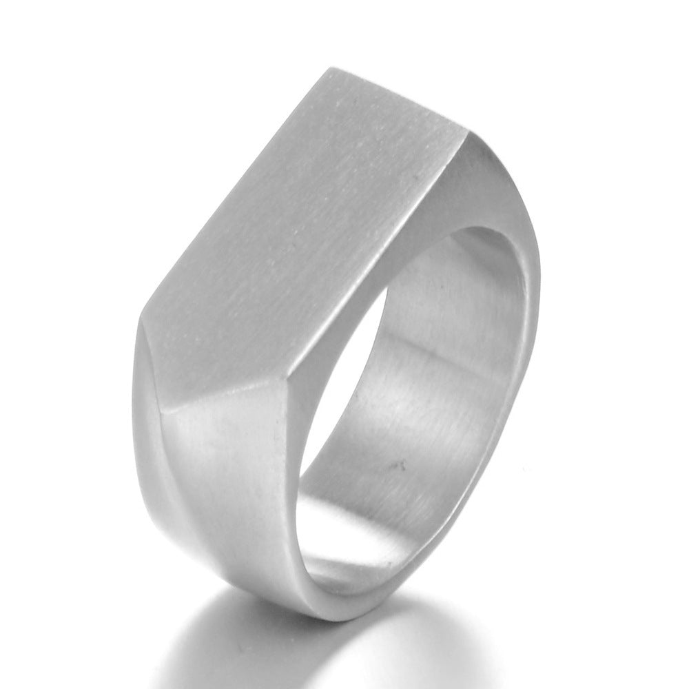 Men's Flat Top Stainless Steel Ring Durable High Quality Elegant Classic Design For All Occasions Fashion Jewelry