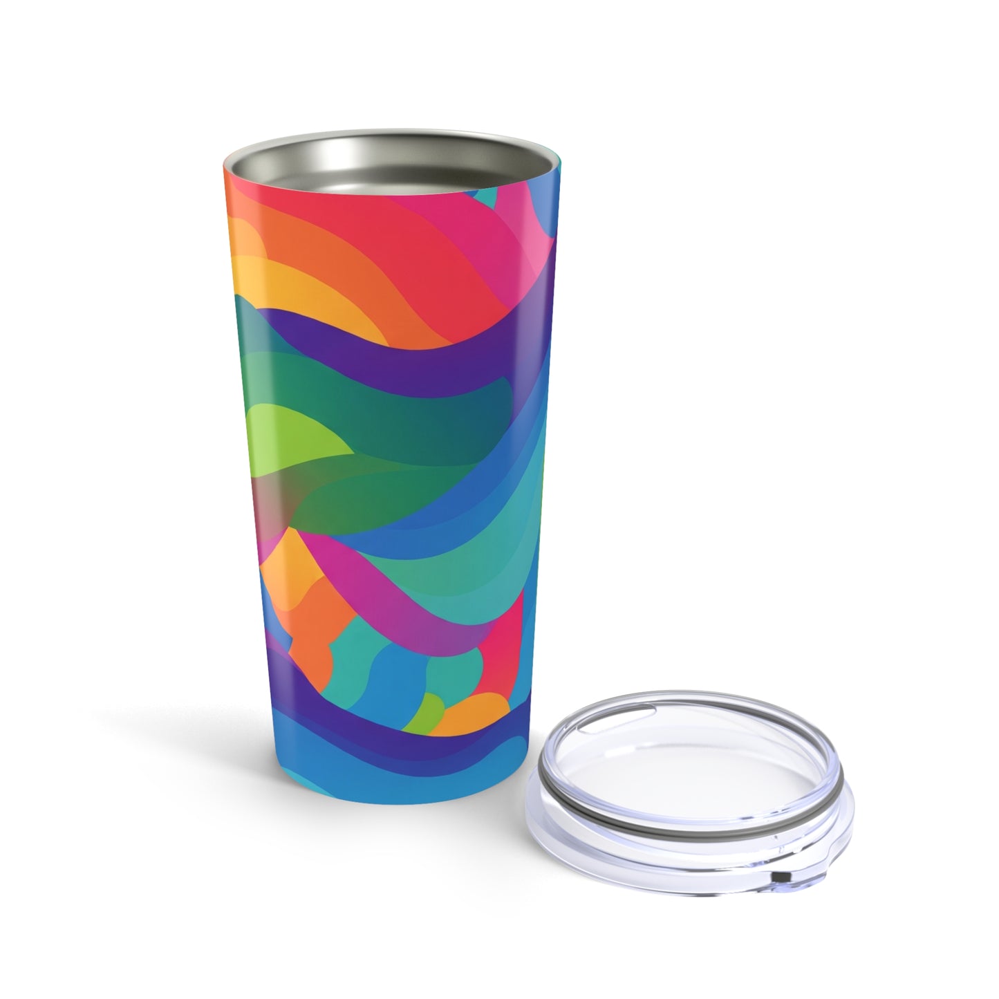 20oz Stainless Steel Tumbler With Double Wall Vacuum Insulation Spill Resistant Durable Hot Cold Beverage Printed