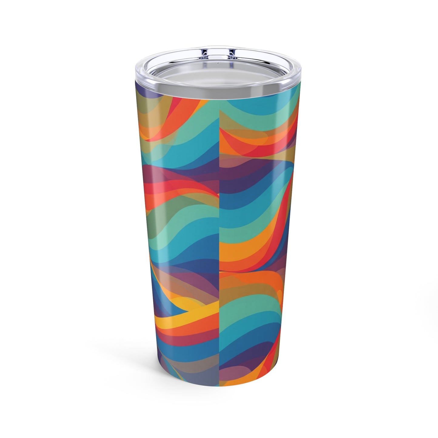 20Oz Stainless Steel Tumbler With Printed Design Vacuum Insulated Spill Proof Travel Mug For Hot And Cold Drinks