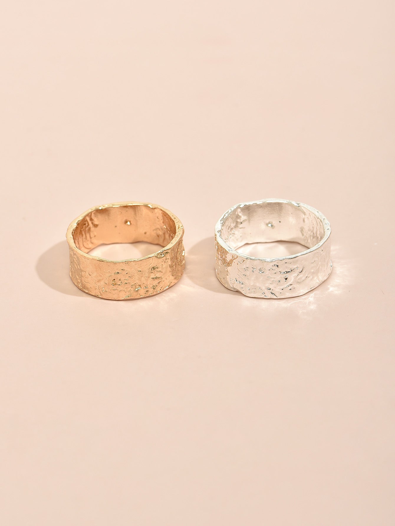 Womens Flower Ring Set Gold And Silver Electroplated Rings Floral Design Alloy Fashion Jewelry Elegant Look For Her