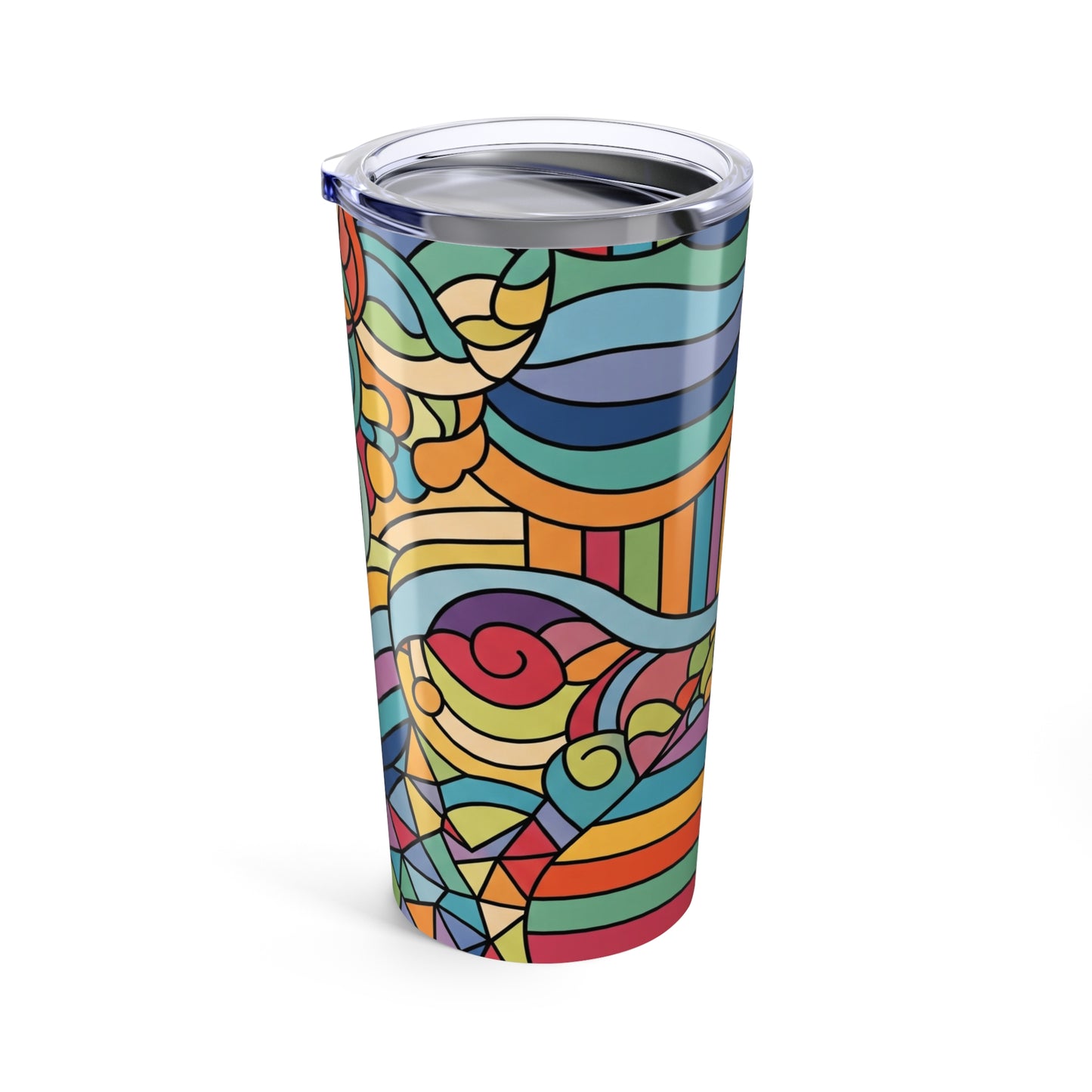 20oz Stainless Steel Tumbler With Double Wall Vacuum Insulation Spill Resistant Lid For Hot And Cold Drinks Printed